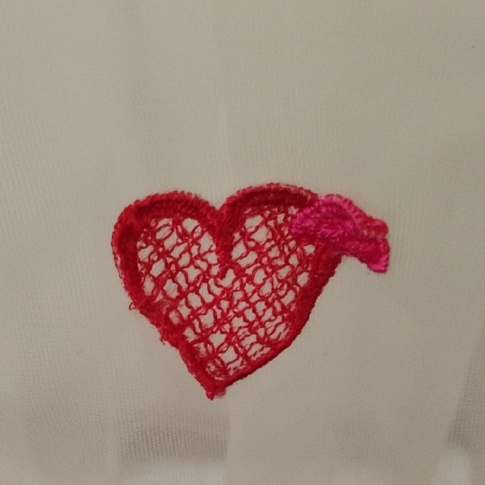 Elegant White and Pink Heart Chemise - Picture 5 of 5